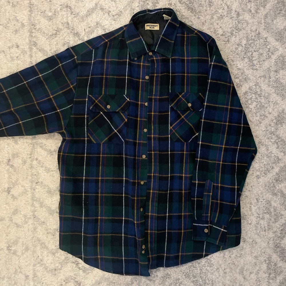 VINTAGE NORTHWEST BLUE FLANNEL